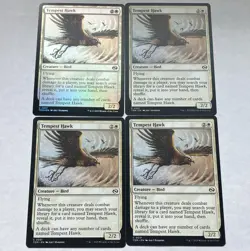 4x Magic: The Gathering Tempest Hawk 0031 Tarkir: Dragonstorm White English - Image 1