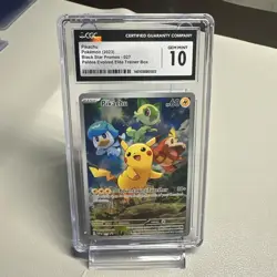 CGC GEM 10 - POKEMON PIKACHU BLACK STAR PROMO #027 PALDEA EVOLVED (not PSA) - Image 1