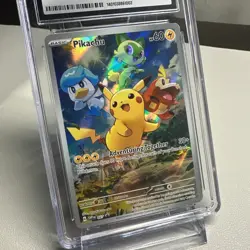 CGC GEM 10 - POKEMON PIKACHU BLACK STAR PROMO #027 PALDEA EVOLVED (not PSA) - Image 2