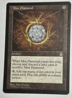 MTG - Mox Diamond - Stronghold Rare Artifact English 1998 Lightly Played - Image 1