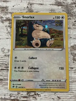 Pokemon Snorlax Rebel Clash Cosmos Holo Promo Swirl Card 141/192 NM Near Mint - Image 1