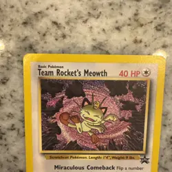 Pokemon TCG Team Rocket's Meowth 18/53 Wotc Promo Regular Vintage Card. - Image 2