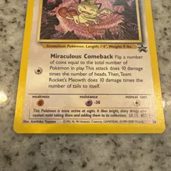 Pokemon TCG Team Rocket's Meowth 18/53 Wotc Promo Regular Vintage Card. - Image 3
