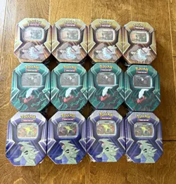 12 Pokemon Triple Whammy Tins Darkrai Tyranitar Slaking Sealed Lot - Image 1