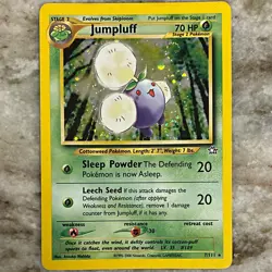*DOUBLE SWIRL* Jumpluff 7/111 Neo Genesis Holo Rare Holo EN 2000 Unlimited 70HP - Image 1