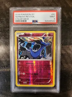 Xerneas Reverse Foil PSA 9 Pokemon 2016 XY Steam Siege #81 - Image 1