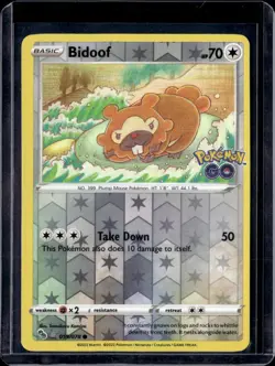Pokemon GO Bidoof (Peelable Ditto) 059/078 - Image 1