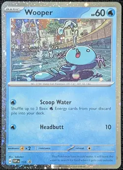 Wooper 155 Scarlet & Violet SVP Black Star Promo Pokemon Cosmos Holo NM - Image 1