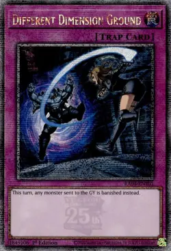 Different Dimension Ground Quarter Century Secret Rare RA04-EN101 Yugioh - Image 1