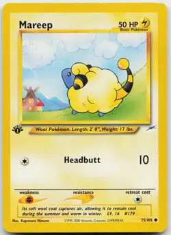Mareep 75/105 Common Neo Destiny 1st Edition Near Mint - Image 1