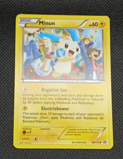 Minun 48/113 Uncommon Legendary Treasures Pokemon Lightly Played - Image 1