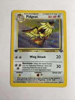 Pokemon TCG Pidgeot Jungle 8/64 Holo Unlimited Holo Rare 1st Edition - Image 1