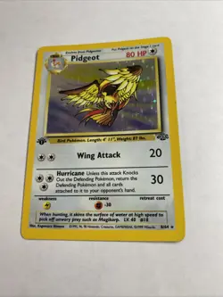 Pokemon TCG Pidgeot Jungle 8/64 Holo Unlimited Holo Rare 1st Edition - Image 3