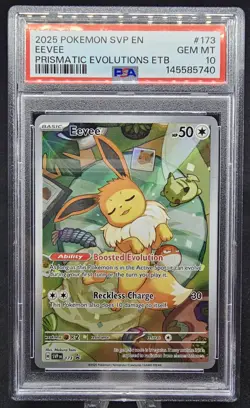 2025 POKEMON SVP EN-SV BLACK STAR PROMO #173 EEVEE PSA 10 - Image 1