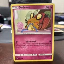 Pokemon TCG Dedenne (142) SM Lost Thunder 142/214 Uncommon NM Condition - Image 1