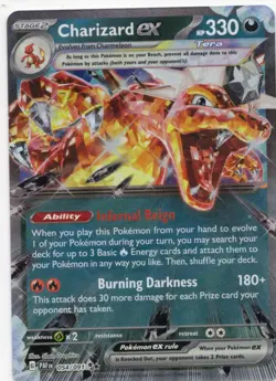 Charizard ex 054/091 Double Rare Paldean Fates Pokemon Holo Near Mint - Image 1