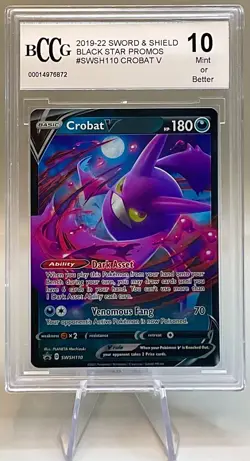 Pokemon Crobat V SWSH110 Holo Rare V - 2019-22 Black Star Promos - BCCG 10 - Image 1