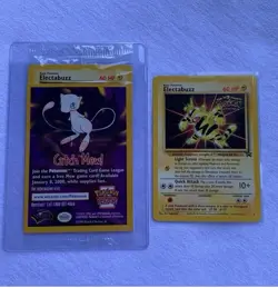 Dragonite/Electabuzz Pokemon WB Gold Stamped 1999 First Movie Black Star Promo - Image 2