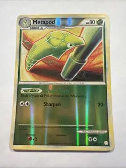 Pokemon Metapod 46/123 Heartgold & Soulsilver Reverse Holo Uncommon 2010 - Image 1