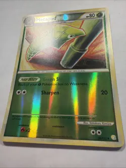 Pokemon Metapod 46/123 Heartgold & Soulsilver Reverse Holo Uncommon 2010 - Image 2