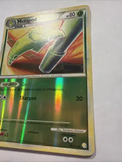 Pokemon Metapod 46/123 Heartgold & Soulsilver Reverse Holo Uncommon 2010 - Image 3