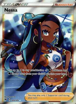 Nessa 183/185 Ultra Rare Vivid Voltage Pokemon Holo Near Mint - Image 1