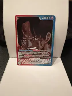 One Piece Portgas D. Ace Alt Art Leader OP13-002 L English Carrying on His Will - Image 1