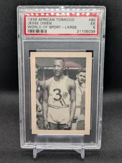 JESSE OWENS 1939 African Tobacco #90 World of Sport - Large PSA 5 EX *Rare* - Image 1