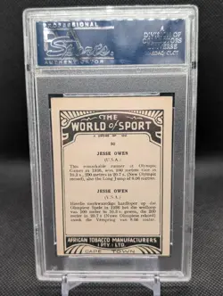 JESSE OWENS 1939 African Tobacco #90 World of Sport - Large PSA 5 EX *Rare* - Image 2