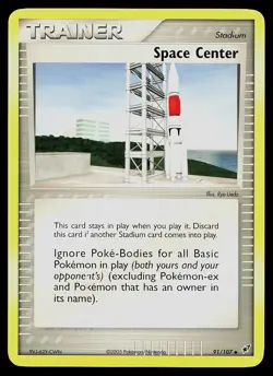 Pokemon Card Deoxys Space Center 91/107 Uncommon - Image 1