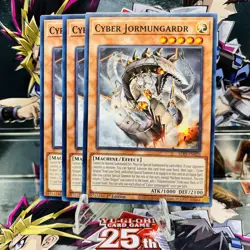 3x Yugioh Playset Cyber Jormungardr ALIN-EN026 Common 1st Ed Near Mint - Image 1