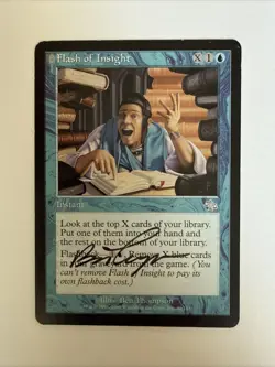 1x Signed Flash of Insight MtG Judgment JUD MP FREE SHIPPING - Image 1