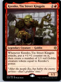 Krenko, Tin Street Kingpin - War of the Spark - R 137 NM - Image 1