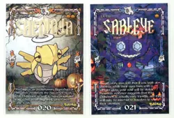 Pokemon Cracked Ice Holo-Prisma Trick or Treat Cards-SHEDINJA #020 & SABLEYE#021 - Image 1