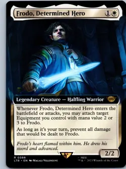 Frodo, Determined Hero (Extended Art) Lord of the Rings MTG - Image 1