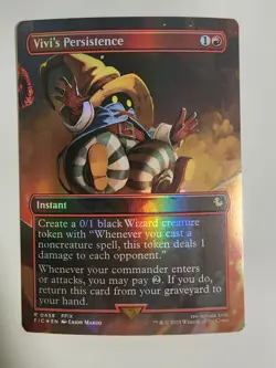 MTG Vivi's Persistence (Borderless Foil) Commander: Final Fantasy 458 NM - Image 1