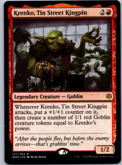 Krenko, Tin Street Kingpin R War of the Spark 137 NM - Image 1
