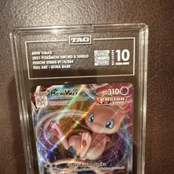 Mew Vmax 114/264 Full Art Ultra Rare Fusion Strike Pokemon Tag 10 Gem Mint Eng. - Image 3