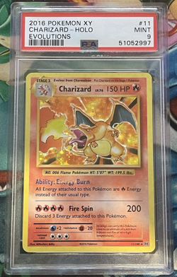 2016 POKEMON XY EVOLUTIONS #11 CHARIZARD-HOLO EVOLUTIONS PSA 9 - Image 1
