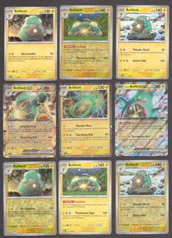 Bellibolt Pokemon Card Set of 9 English Cards Reverse Holo EX Rare Cosmos NM - Image 1