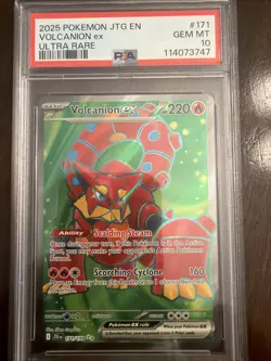 2025 POKEMON JTG EN-JOURNEY TOGETHER ULTRA RARE #171 VOLCANION EX PSA 10 - Image 1