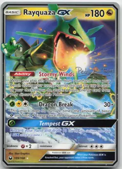 Rayquaza GX Pedro Eugenio Torres 109/168 World Championship Deck Pokemon TCG NM - Image 1