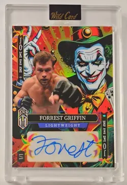 2025 WILD CARD FULL FACE JOKER TRUE 1/1 AUTO FORREST GRIFFIN UFC MMA ICON MINT💰 - Image 1