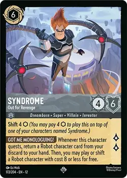 Syndrome - Out for Revenge 172/204 Non-Foil Wilds Unknown Disney Lorcana - Image 1