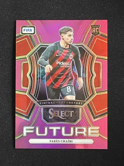 Fares Chaibi 2023-24 Panini Select FIFA Future Pink Prizm /25 RC #12 - Image 1