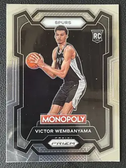 Victor Wembanyama 2023-24 Panini Prizm Basketball Monopoly Base RC #81 - Image 1