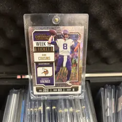 2023 Panini Contenders - Kirk Cousins #68 Shimmer Ticket /18 - Image 1
