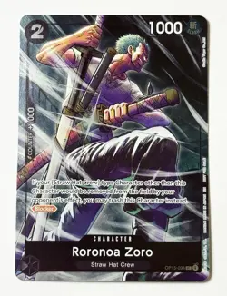 2026 One Piece Roronoa Zoro OP15-094 Alt Art Foil Dash Pack Promo English Card - Image 1