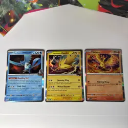 Legendary Birds - Moltres - Zapdos - Articuno - Holo Rare Pokemon TCG Card Set - Image 2