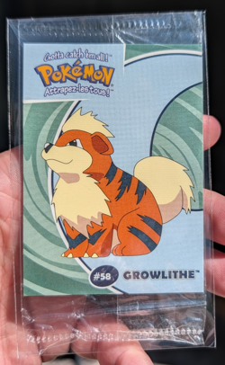 Growlithe #58 Danone Promo Sealed French Pokemon Card - Image 1